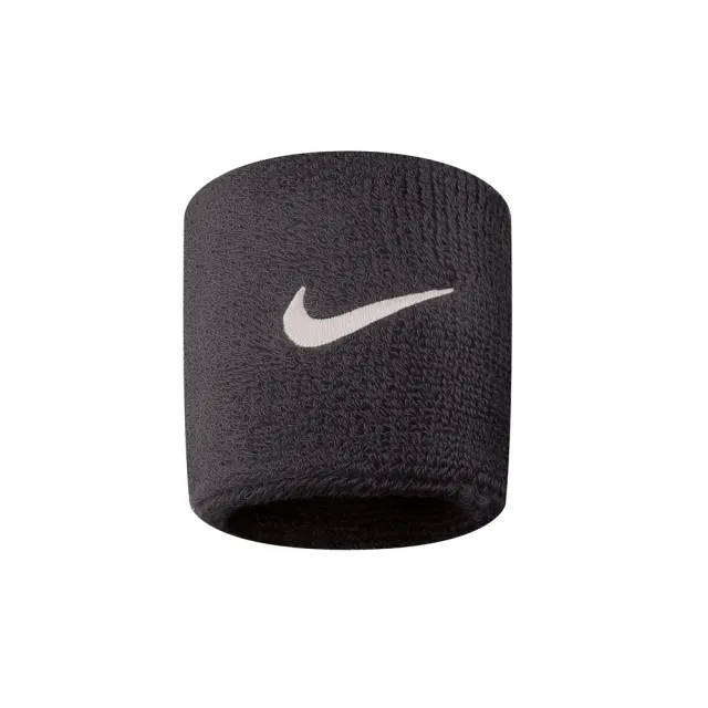【NIKE 耐吉】Nike Swoohs 護腕 運動 打球 健身 單色 腕帶 吸濕 排汗 乾爽 彈性 2入 7x7cm 黑(NNN04010OS)