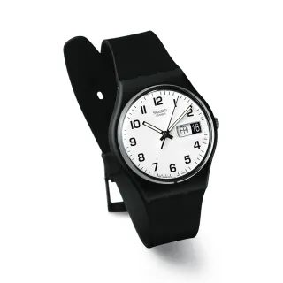 【SWATCH】原創系列手錶 ONCE AGAIN 再一次黑(34mm)