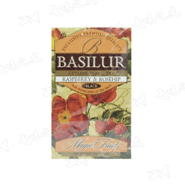 【Basilur 錫蘭茶】70181 錫蘭花果風味茶-覆盆子&玫瑰果25包 -增量版