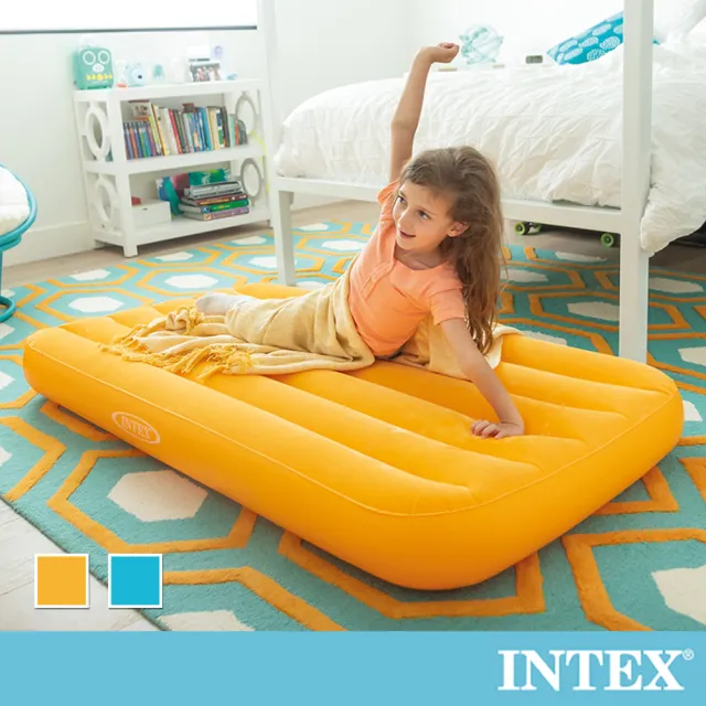 【INTEX】兒童充氣床88x157x高18cm-2色可選_適用3-10歲(66803)