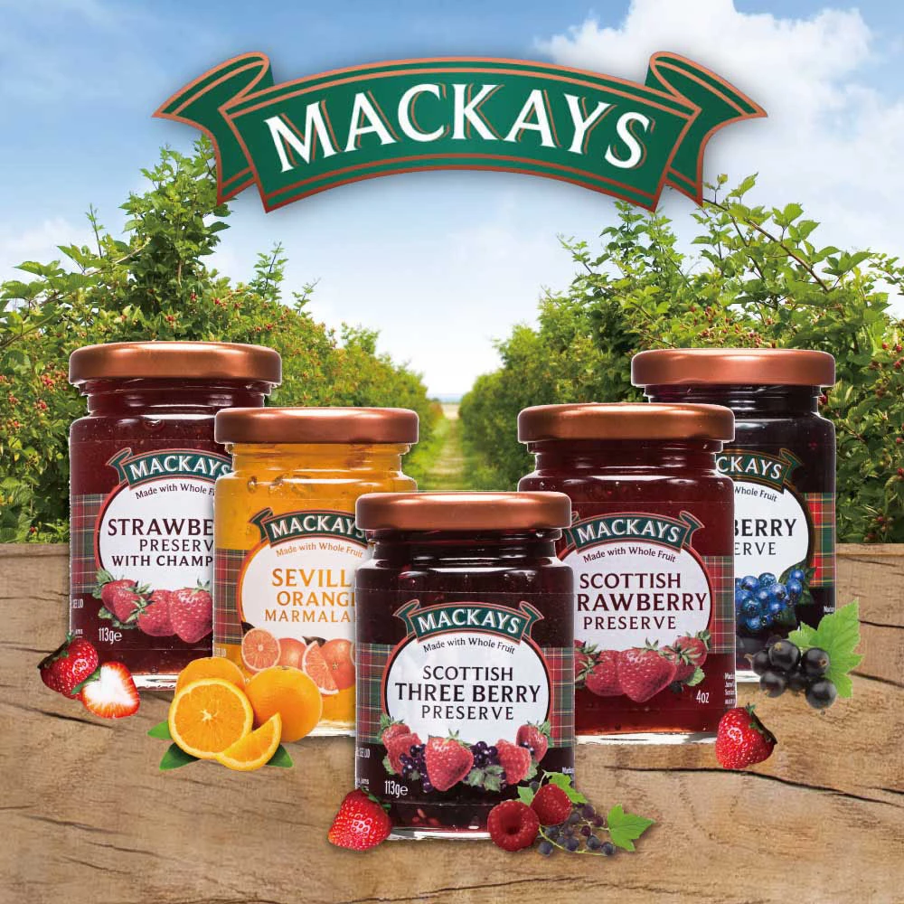 【Mackays】蘇格蘭梅凱果醬113g(草莓藍莓莓果橘子草莓香檳)