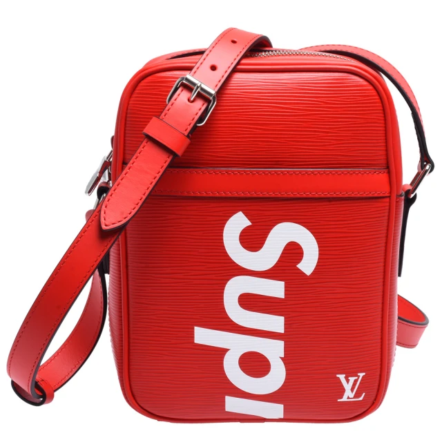 【Louis Vuitton 路易威登】M53417 SUPREME限量聯名款經典EPI牛皮拉鍊肩/斜背包(紅)