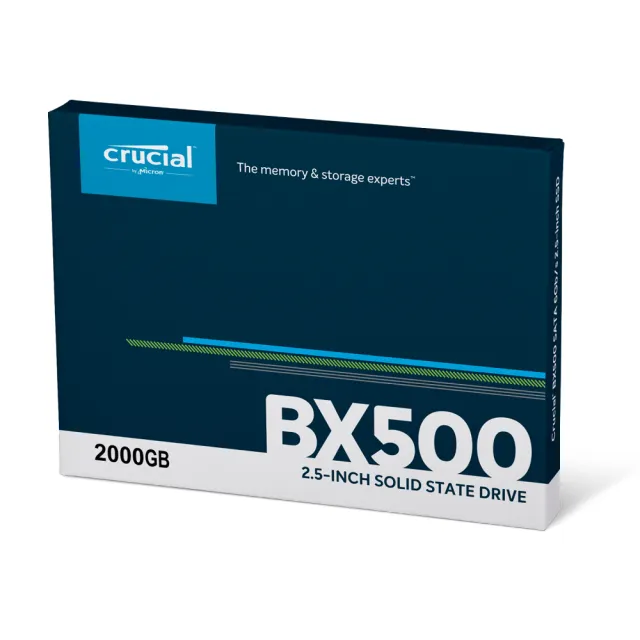 【Crucial 美光】Crucial BX500_2TB  SATA TLC 2.5吋固態硬碟(讀：540M/寫：500M)