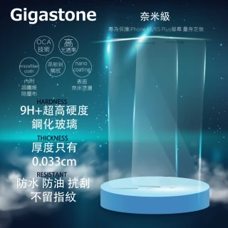 【Gigastone 立達】iPhone 6/6S 4.7吋防指紋抗刮超硬鋼化玻璃膜 G101(iPhone SE適用/0.33mm超薄保護貼)