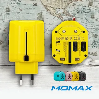 【Momax】1-World 2.5A 2USB 旅行充電插座-UA1(USB萬用充電器/全球旅行萬用轉接頭/雙USB旅行擴充座)