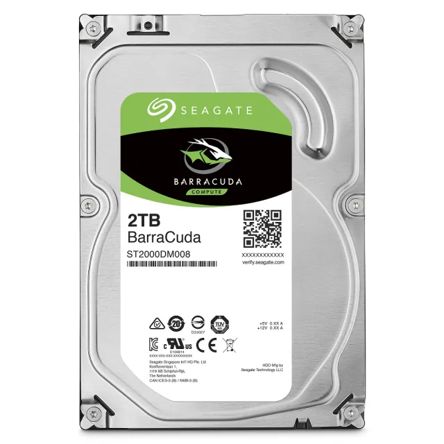 【SEAGATE 希捷】新梭魚 BarraCuda 2TB 3.5吋 7200轉 SATAⅢ 桌上型硬碟(ST2000DM008)