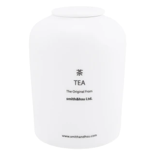 鮮彩陶瓷茶罐(白色)