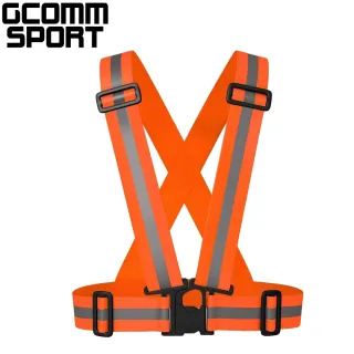 【GCOMM SPORT】多用途運動高反光安全背心 反光橙(反光安全背心)