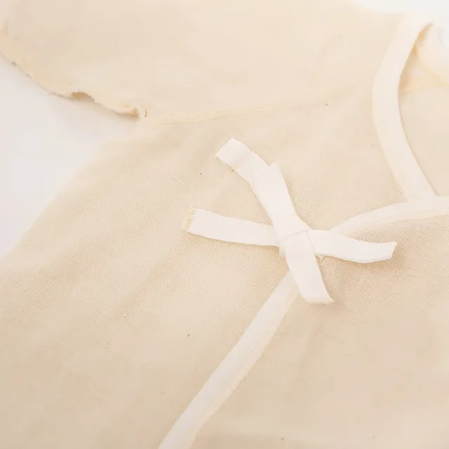 【MARURU】日本製有機棉新生兒紗布衣(日本製 無漂白無染色 寶寶baby新生兒 有機棉紗布衣 純棉)
