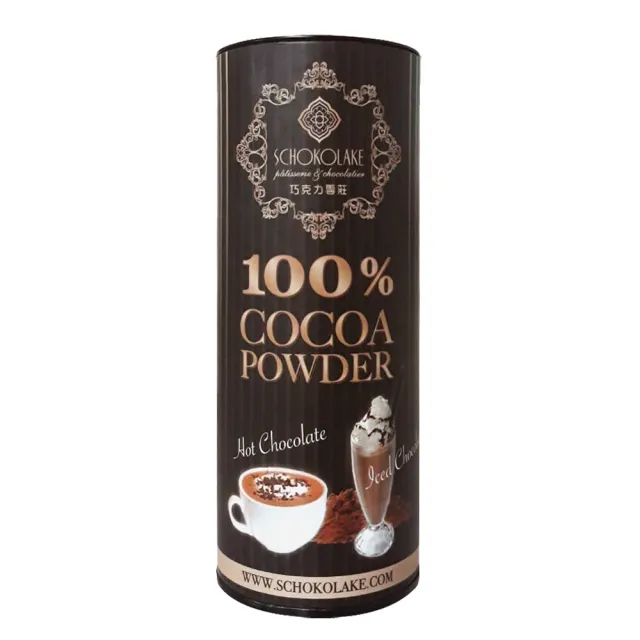 【巧克力雲莊】SCHOKOLAKE 100% 無糖可可粉125gX1罐(純素)