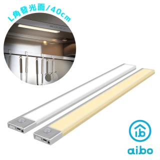 【aibo】超薄大光源 USB充電磁吸式 居家LED感應燈(40公分-白光自然光)