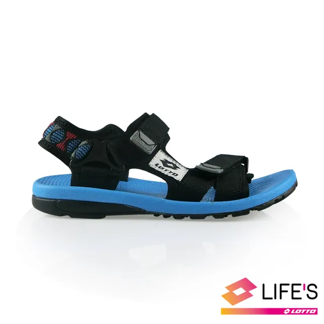 【LOTTO】運動鞋 兒童鞋 流行織帶涼鞋(黑-LT9AKS0260)