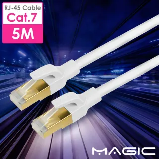 【MAGIC】Cat.7 SFTP圓線 26AWG光纖超高速網路線-5M(專利折不斷接頭)