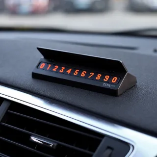 3D Air 精美幾何汽車臨時停車可隱藏磁吸號碼牌(黑色)