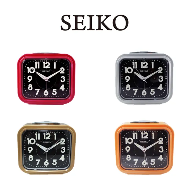 【SEIKO 精工】QHK023流線方型靜音夜光貪睡鬧鐘