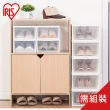 【IRIS】透明收納鞋盒6入 NSB340(可疊加/掀蓋式/收納鞋盒/鞋類/收納/組裝)