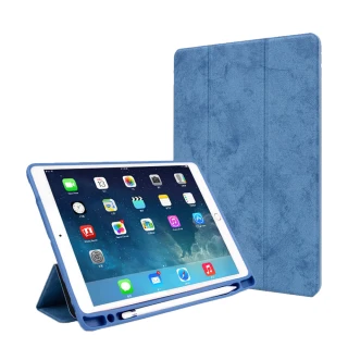 【ANTIAN】iPad Air/Air3 10.5 2019版 英倫復古智慧休眠喚醒內置筆槽平板皮套
