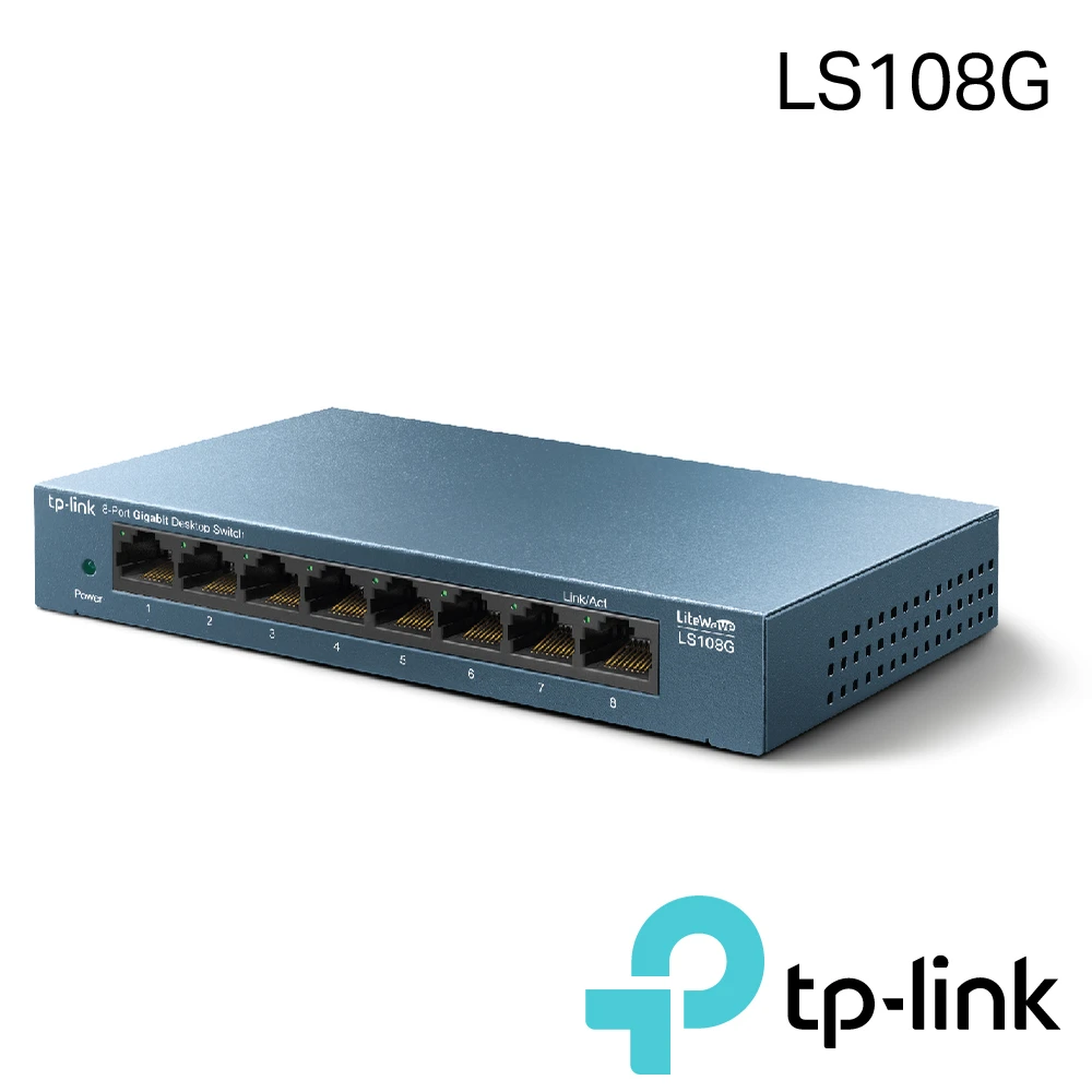 【TP-Link】LS108G 8埠101001000Mbps 桌上壁掛兩用 流量管理 乙太網路交換器switch hub