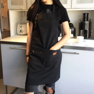 韓版帆布料理圍裙 工作圍裙