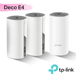 【TP-Link】Deco E4 Mesh無線網路wifi分享系統網狀路由器-3入(路由器)