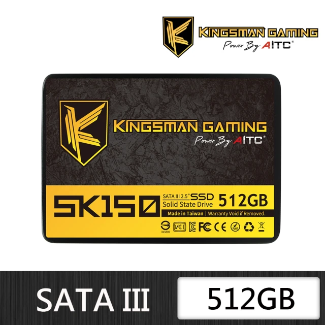 【AITC 艾格】KINGSMAN SK150_512GB SATAIII SSD TLC(讀：560M/寫：500M)