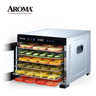 【美國 AROMA】強勢升級款 紫外線全金屬六層溫控乾果機 AFD-965SDU