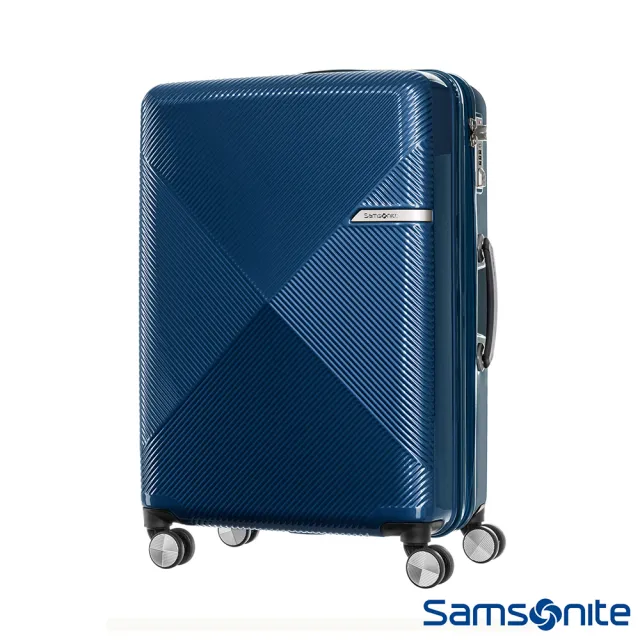 【Samsonite 新秀麗】28吋 Volant幾何線條PC可擴充飛機輪行李箱 多色可選(DY9)
