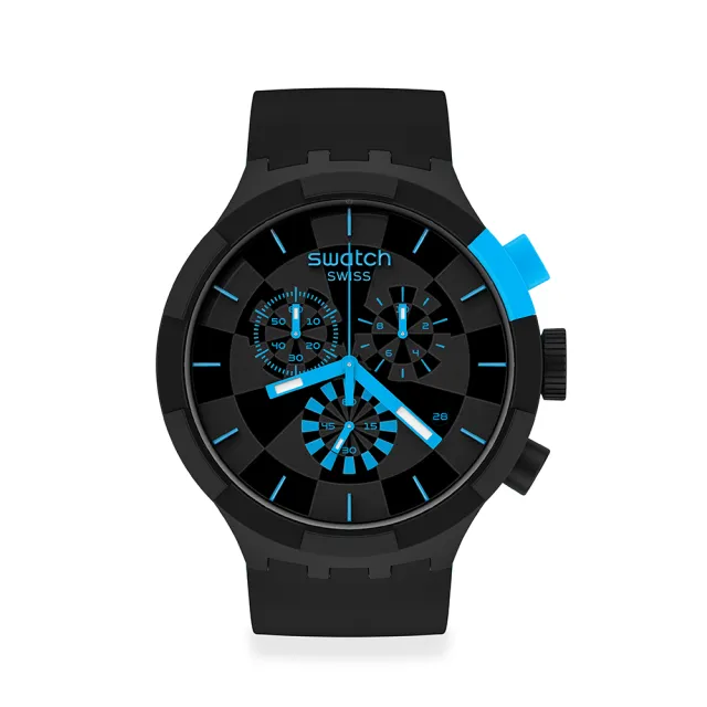 【SWATCH】BIG BOLD系列手錶 CHECKPOINT BLUE(47mm)