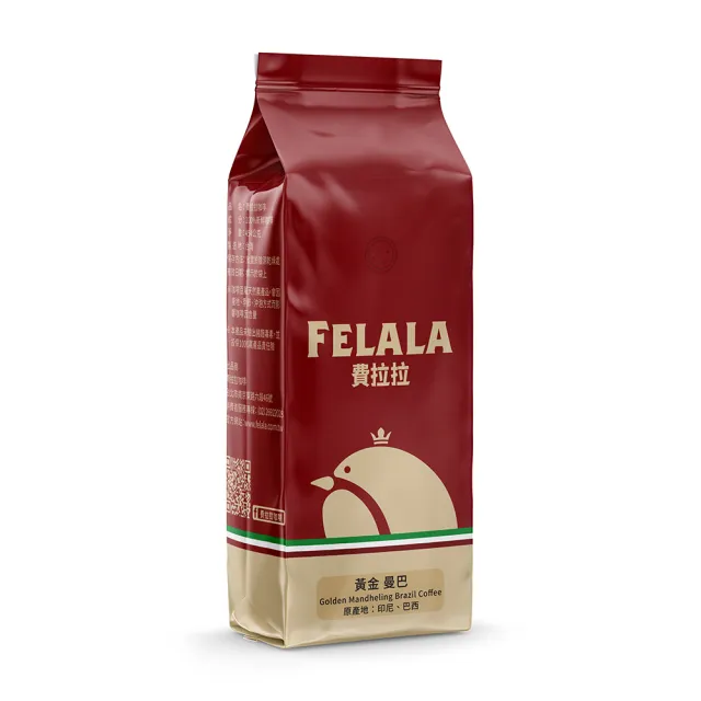 【Felala 費拉拉】黃金 曼巴 咖啡豆X1磅(454g/袋)