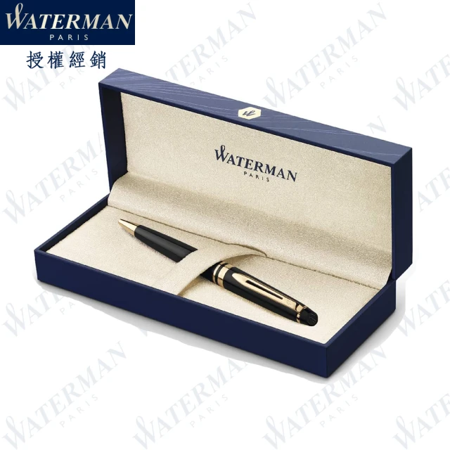 【WATERMAN】新版 權威系列 麗雅黑金夾 原子筆 法國製造(EXPERT系列)