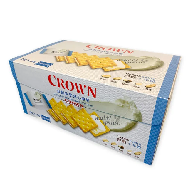 【Crown】多穀牛奶夾心餅乾 48包入