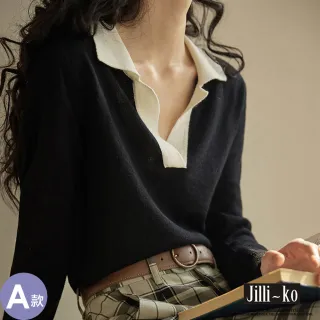 【JILLI-KO】純色日系棉麻感連衣裙-M/L/XL(多款任選)