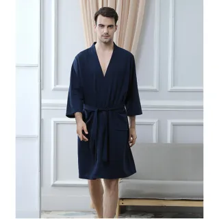Royallin 蘿林嚴選 新款華夫格高質感浴袍 男款 Momo購物網
