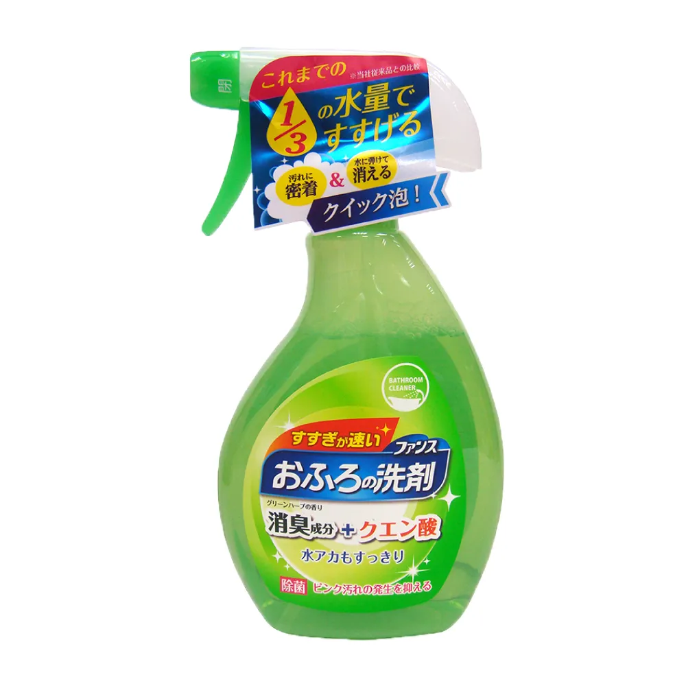 【第一石鹼】日本 浴室清潔噴霧泡380ml(消臭除菌/綠色草本香)