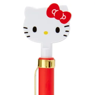 【小禮堂】Hello Kitty 造型原子筆 自動原子筆 黑筆 金屬筆夾 《紅 大臉文具》