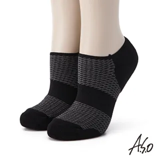 【A.S.O 阿瘦集團】環保抑菌系列船型襪－2入組(黑色)