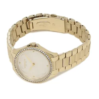 【COACH】氣質金浮雕c logo不鏽鋼錶帶時尚腕錶(885997270687)