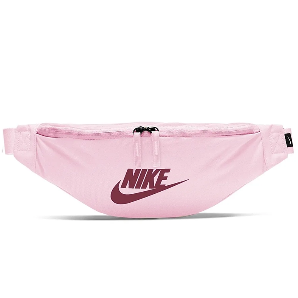 【NIKE 耐吉】粉紅小腰包 Nike Heritage Hip Pack 腰包 小腰包 斜背包 側背包 運動包 可調式(BA5750-663)