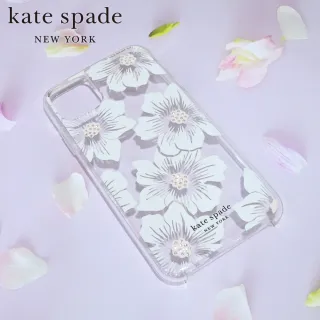 Kate Spade Iphone 12 Pro Max 6 7吋手機保護殼套 愛心幸運草白色鑲鑽 Momo購物網