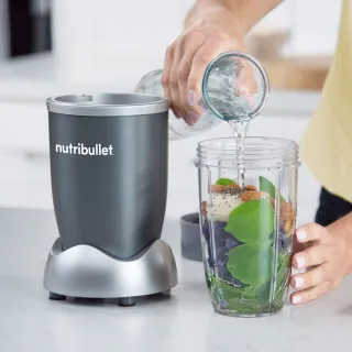 【基礎4件組】美國NutriBullet 600W高效營養果汁機(金屬灰)