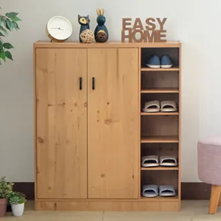 【EASY HOME】簡約北歐風收納雙門六格鞋櫃(可收納24雙鞋)
