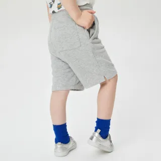 【GAP】男幼童 碳素軟磨 法式圈織系列 Logo休閒短褲(796715-淺灰色)