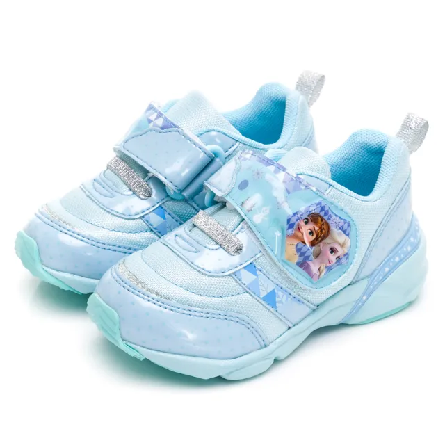 【MOONSTAR 月星】冰雪奇緣系列-電燈童鞋(藍色)