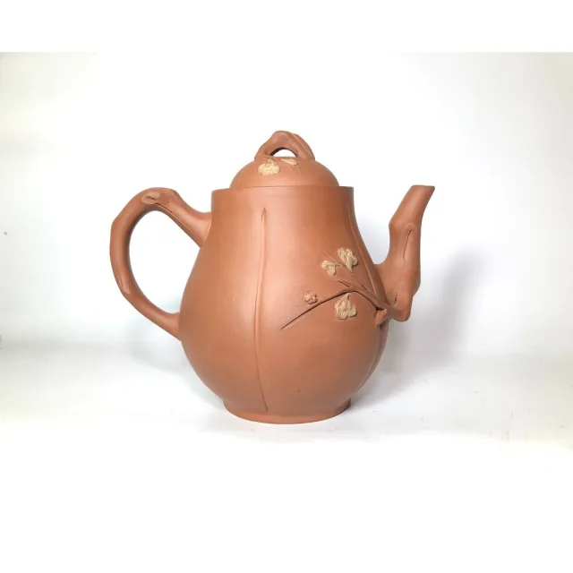 【中國宜興紫砂壺】一廠70年代 清水泥 高梅樁580cc(正品 壺內大容量 紫砂壺 早期泥料佳 泡茶 茶具)