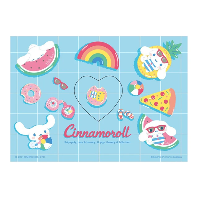 【HUNDRED PICTURES 百耘圖】Cinnamoroll 仲夏泳池心形拼圖200片(三麗鷗)