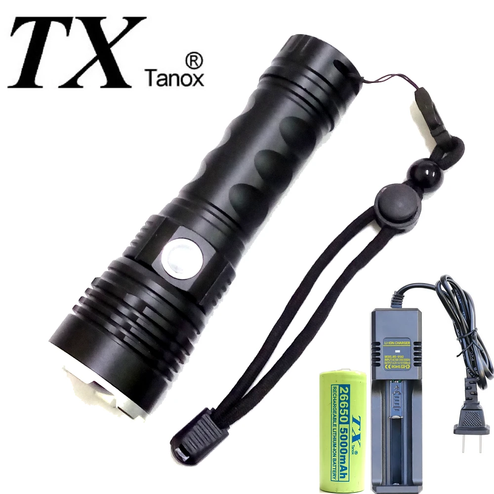 【TX 特林】XHP-50 LED超強亮USB充電手電筒(T-26650D-P50)