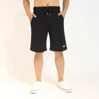 【Lee】薄款舒適 男運動針織休閒短褲-沉穩黑