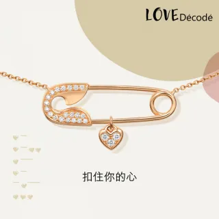【PROMESSA】愛情密語 愛心扣針 18K金鑽石項鍊