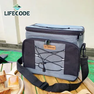 【LIFECODE】歐風保冰袋/保溫袋/保冷袋-鐵灰色(15L)