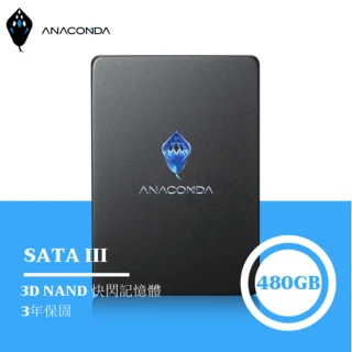 【ANACOMDA 巨蟒】QS 480G 2.5吋 SSD固態硬碟(三年保固/3D QLC)